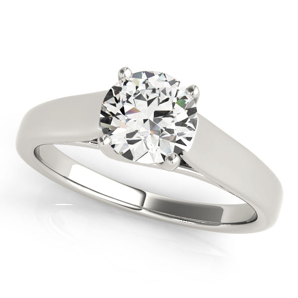 Natural Diamond Solitaire Trellis Engagement Ring
