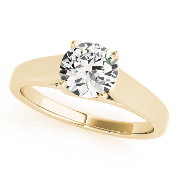 Natural Diamond Solitaire Trellis Engagement Ring