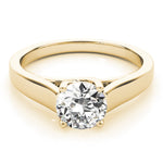 Lab Grown Solitaire Trellis Engagement Ring