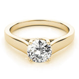 Lab Grown Solitaire Trellis Engagement Ring