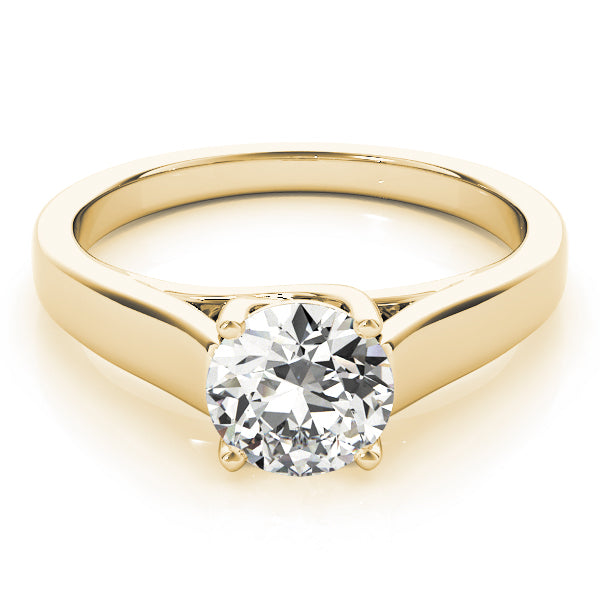 Lab Grown Solitaire Trellis Engagement Ring