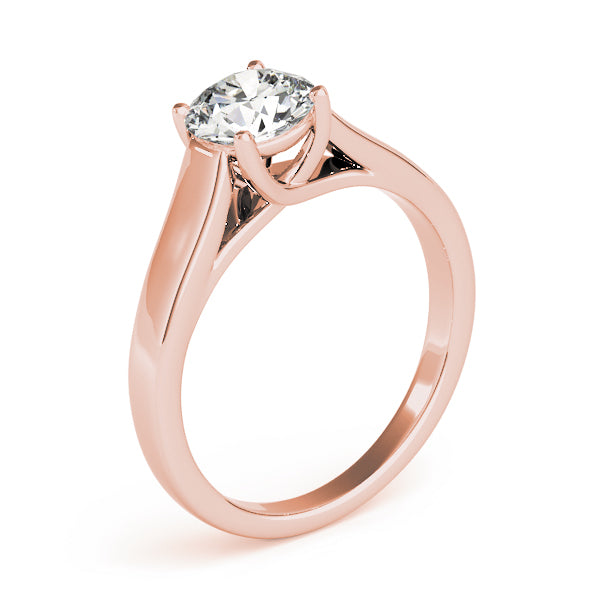 Lab Grown Solitaire Trellis Engagement Ring