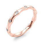 Natural Diamond Bezel Set Stackable Band