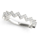 Lab Grown Diamond Stackable Prong Set Zigzag Band