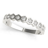 Lab Grown Diamond Hexagon Shaped Stackable Wedding Bands
