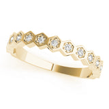 Lab Grown Diamond Hexagon Shaped Stackable Wedding Bands