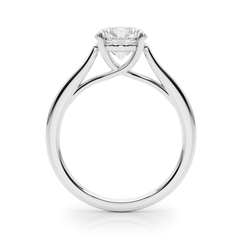 Lab Grown Solitaire Trellis Engagement Ring