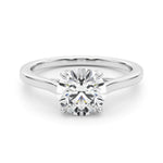 Lab Grown Solitaire Trellis Engagement Ring