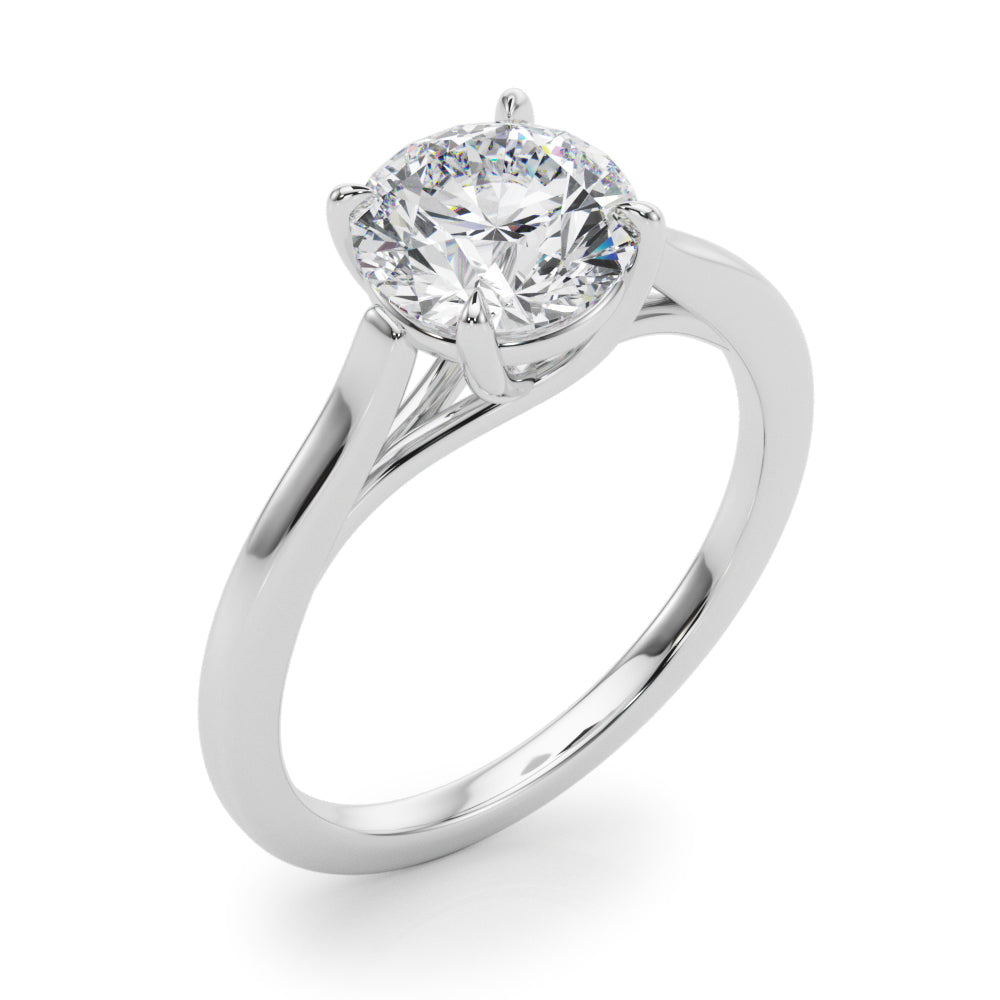 Lab Grown Solitaire Trellis Engagement Ring