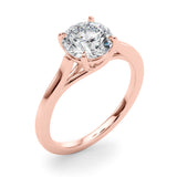 Lab Grown Solitaire Trellis Engagement Ring