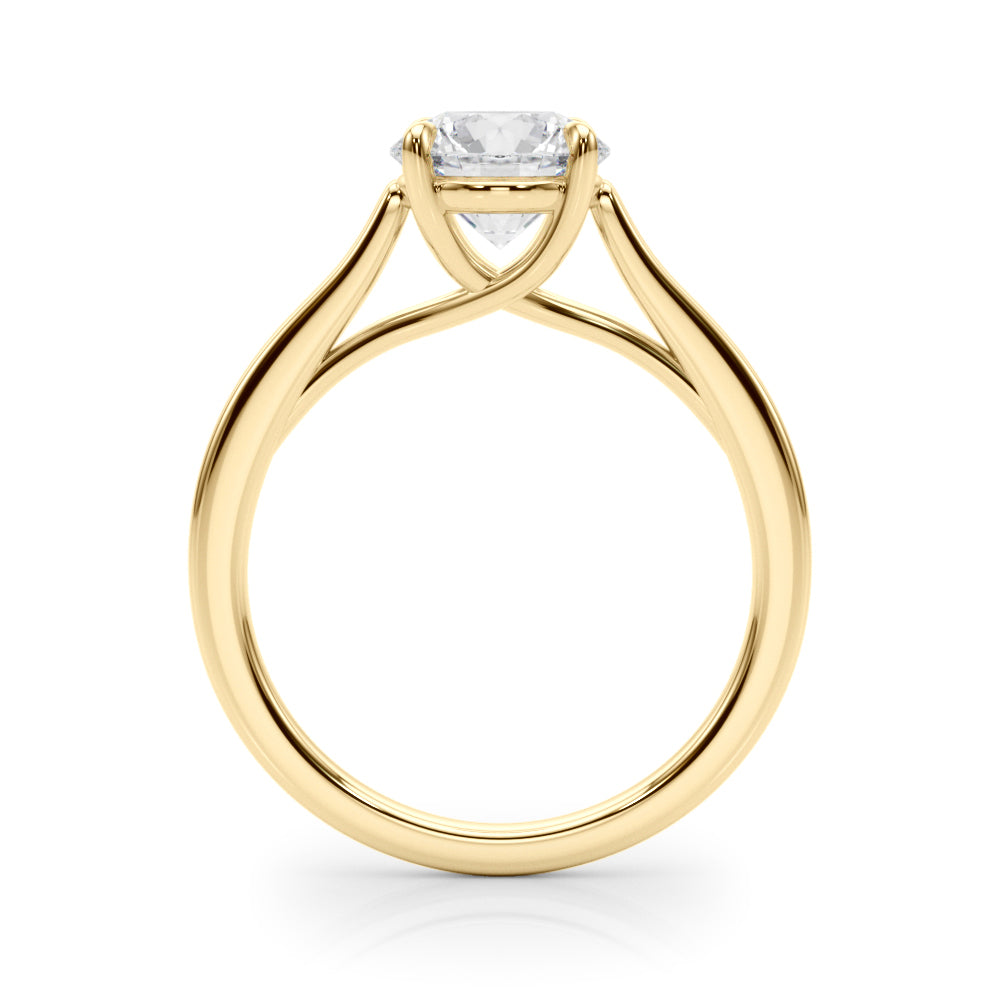Lab Grown Solitaire Trellis Engagement Ring
