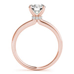 Lab Grown Round Hidden Halo Engagement Ring