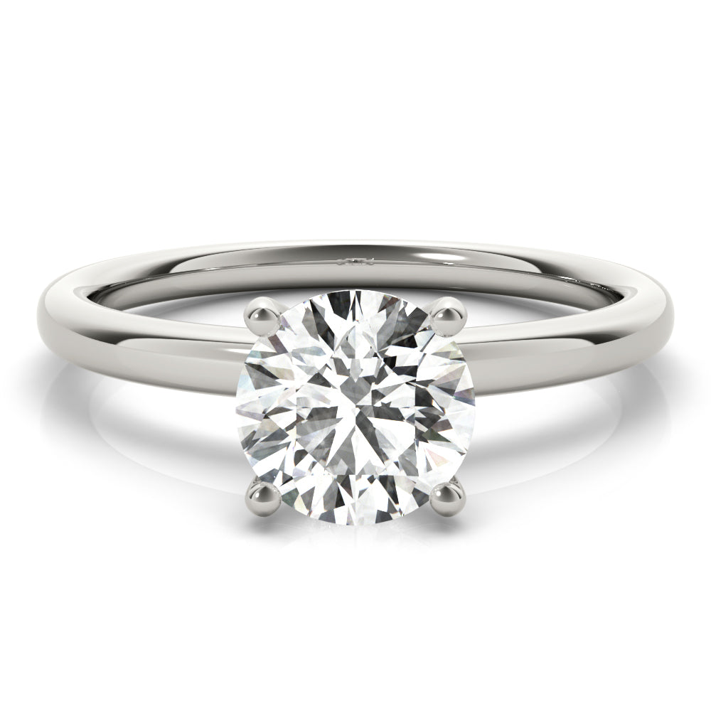 Lab Grown Round Hidden Halo Engagement Ring