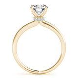 Lab Grown Round Hidden Halo Engagement Ring