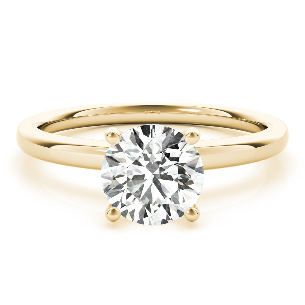 Lab Grown Round Hidden Halo Engagement Ring
