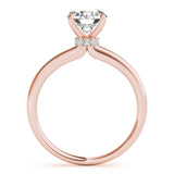 Round Hidden Halo Engagement Ring