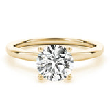 Round Hidden Halo Engagement Ring