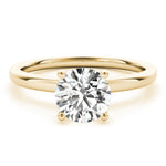 Lab Grown Round Hidden Halo Engagement Ring