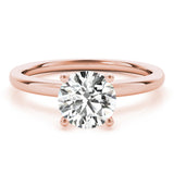 Lab Grown Round Hidden Halo Engagement Ring