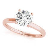 Round Hidden Halo Engagement Ring