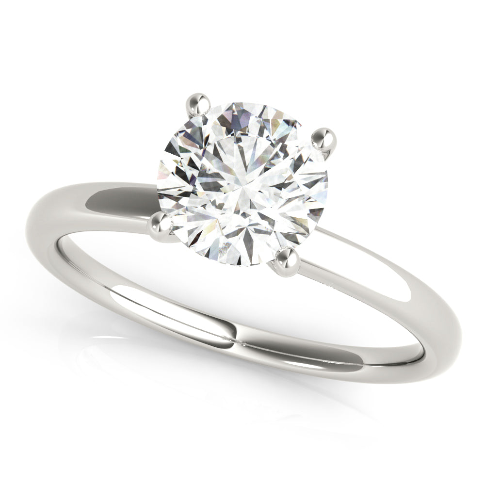 Round Hidden Halo Engagement Ring