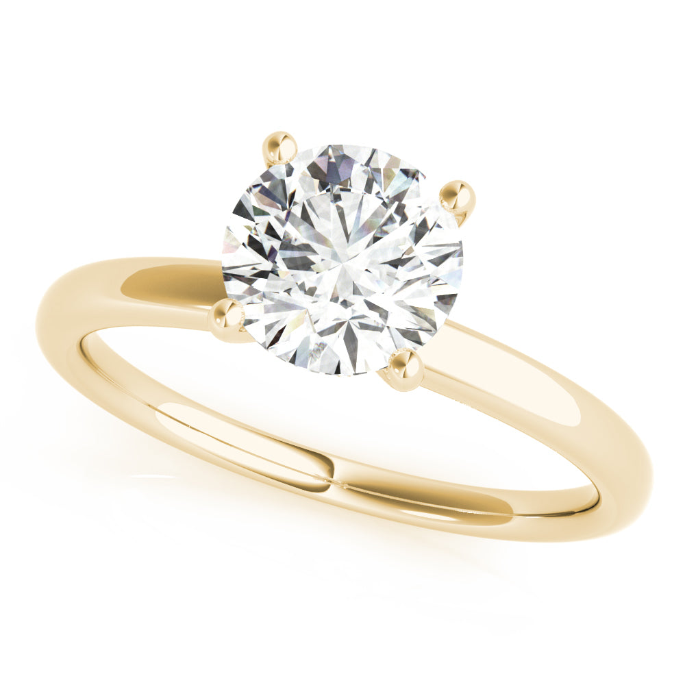 Round Hidden Halo Engagement Ring