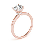 Lab Grown Round Hidden Halo Engagement Ring