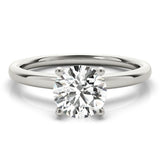 Lab Grown Round Hidden Halo Engagement Ring