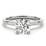 Lab Grown Round Hidden Halo Engagement Ring