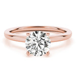 Lab Grown Round Hidden Halo Engagement Ring
