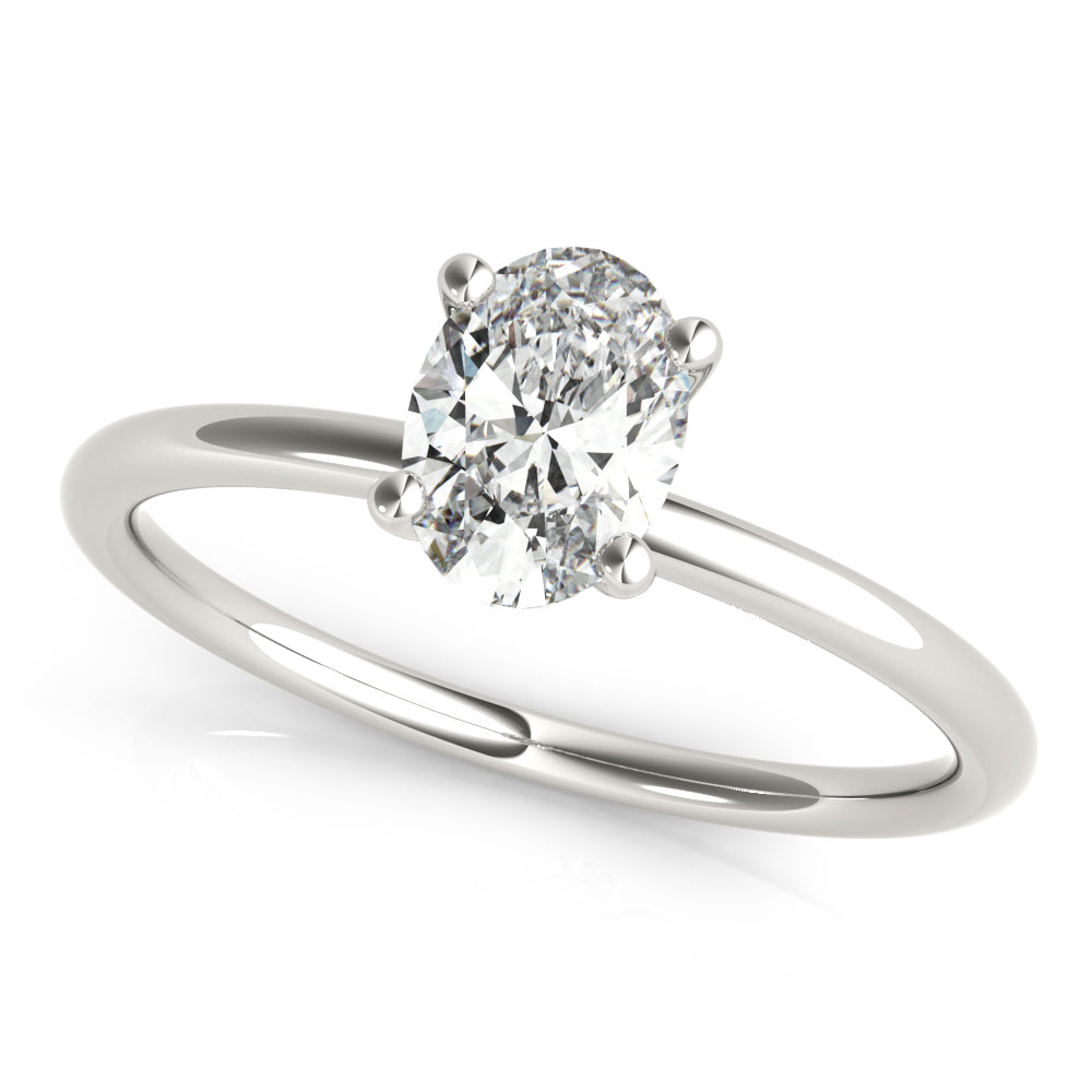 Lab Grown Oval Solitaire Engagement Ring