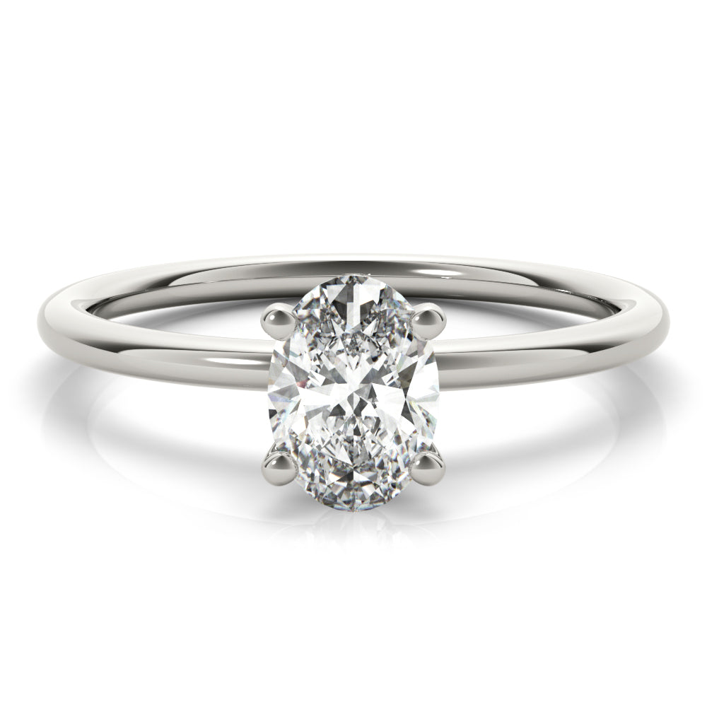 Lab Grown Oval Solitaire Engagement Ring