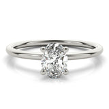 Lab Grown Oval Solitaire Engagement Ring