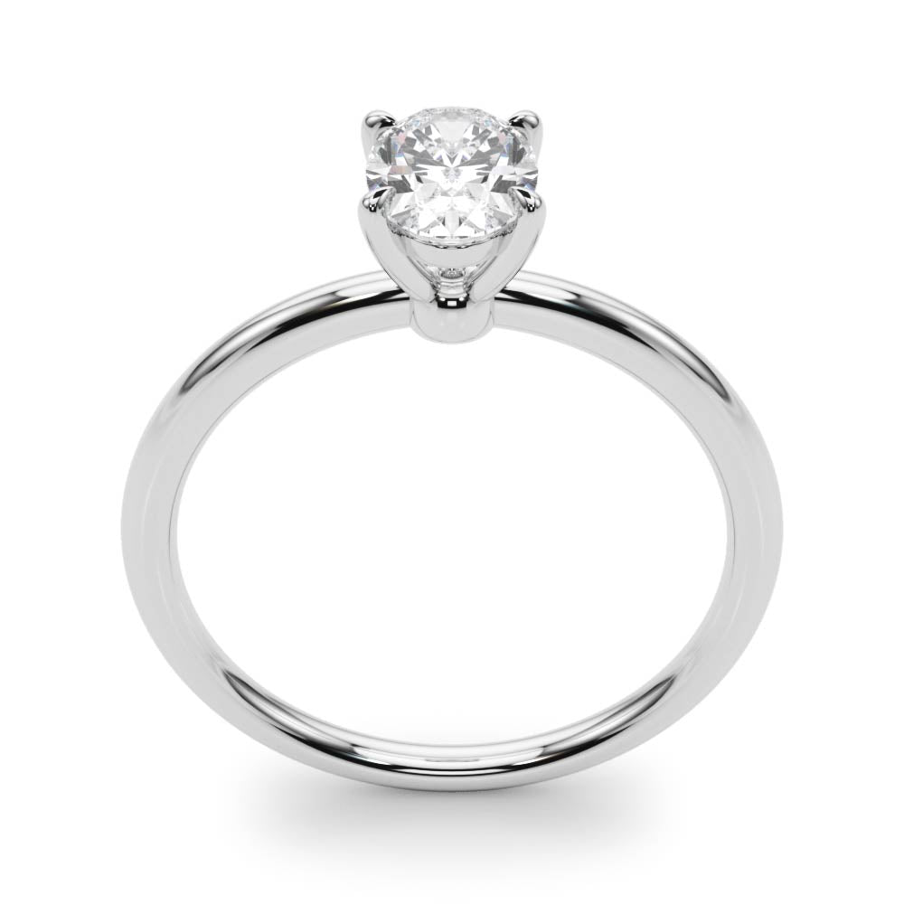 Lab Grown Oval Solitaire Engagement Ring