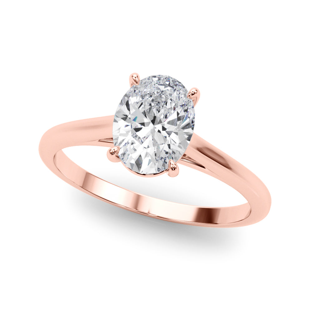 Solitaire Oval Engagement Ring
