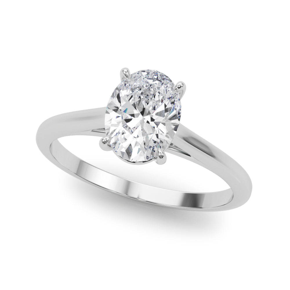 Solitaire Oval Engagement Ring