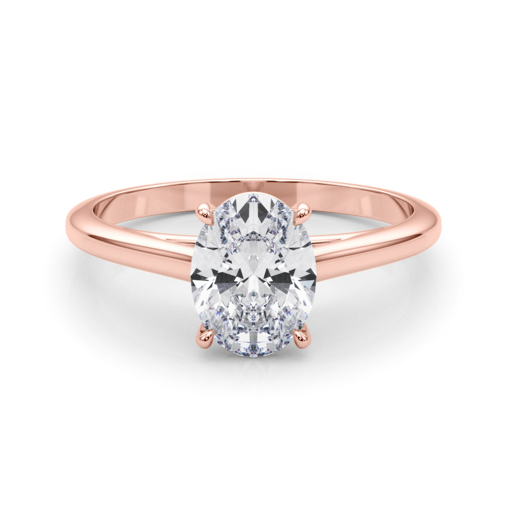 Solitaire Oval Engagement Ring