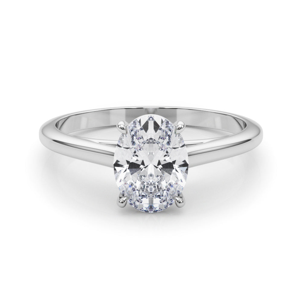 Solitaire Oval Engagement Ring