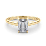 Solitaire Cathedral Emerald-Cut Engagement Ring