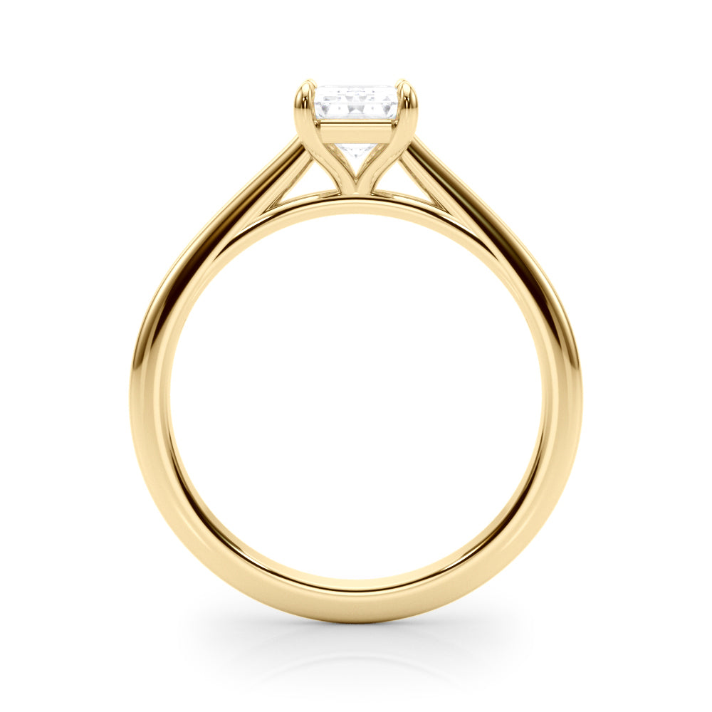 Solitaire Cathedral Emerald-Cut Engagement Ring