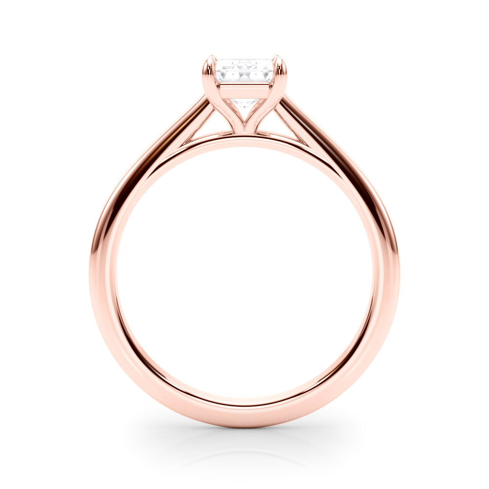 Solitaire Cathedral Emerald-Cut Engagement Ring