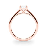 Solitaire Cathedral Emerald-Cut Engagement Ring