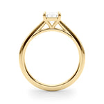 Solitaire Cathedral Emerald-Cut Engagement Ring