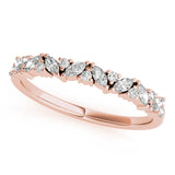 Natural Diamond Alternating Round & Marquise Band
