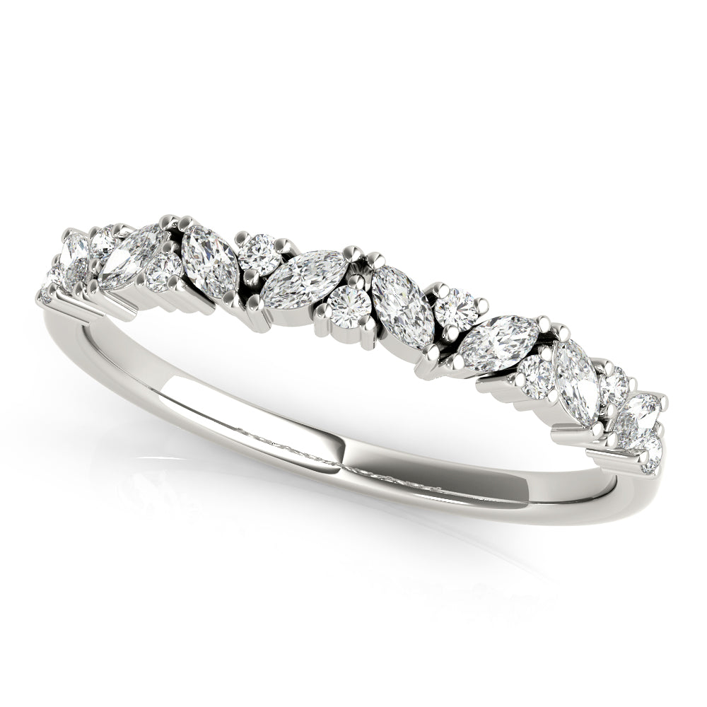 Lab Grown Diamond Alternating Round & Marquise Band