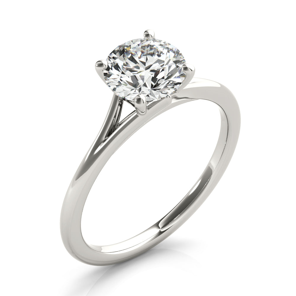 Lab Grown Round Solitaire Engagement Ring