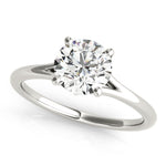 Natural Diamond Round Solitaire Engagement Ring