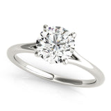 Natural Diamond Round Solitaire Engagement Ring