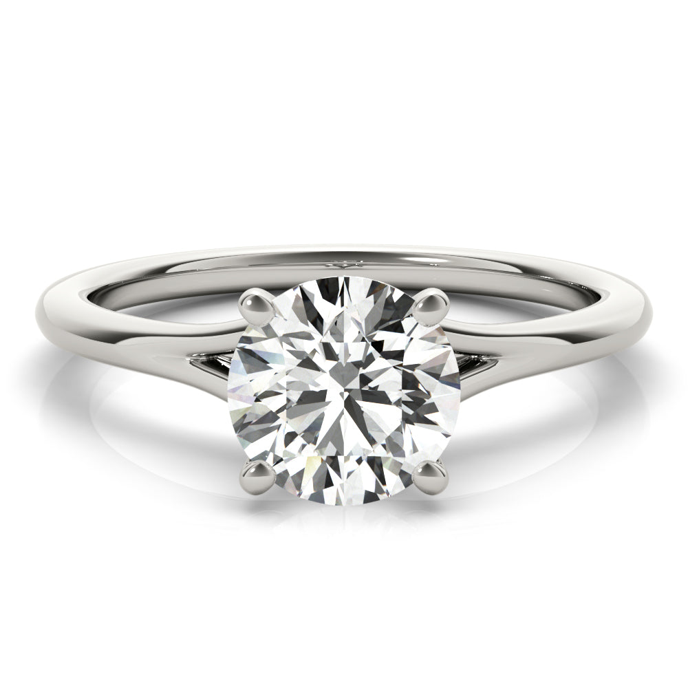 Lab Grown Round Solitaire Engagement Ring