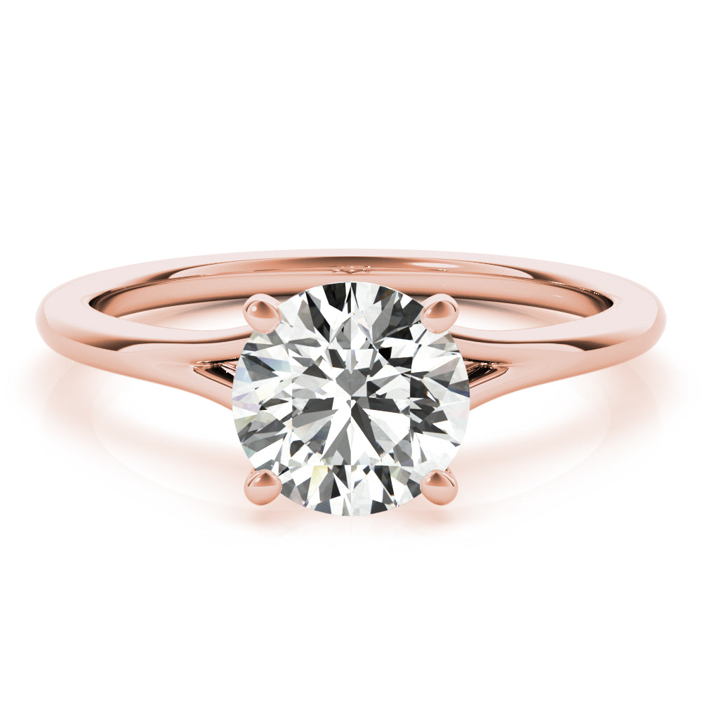 Lab Grown Round Solitaire Engagement Ring